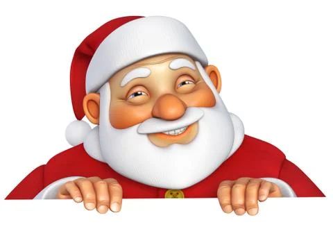 3d cartoon santa Stock-Illustration