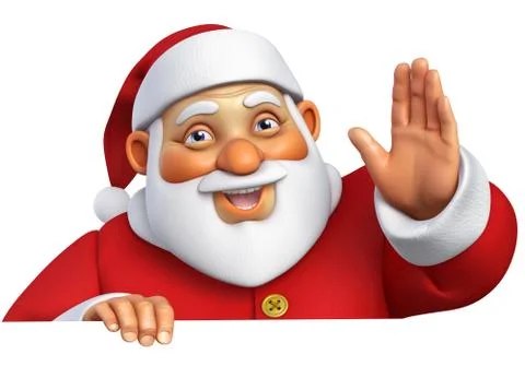 3d cartoon santa Stock-Illustration