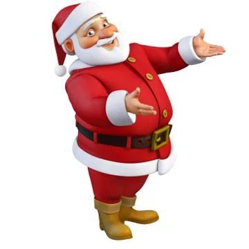 3d cartoon santa Stock-Illustration