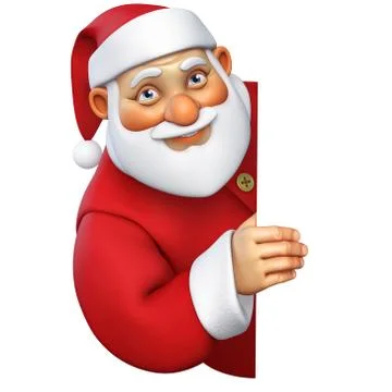 3d cartoon santa Stock-Illustration