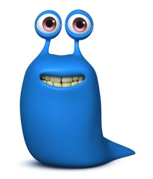 3d cartoon slug Иллюстрация