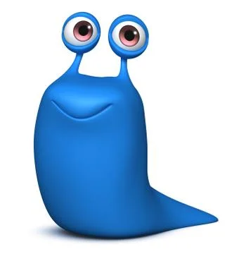 3d cartoon slug Stock-Illustration