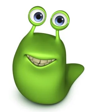 3d cartoon slug Stock-Illustration