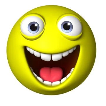 3d cartoon smiley face Stock-Illustration
