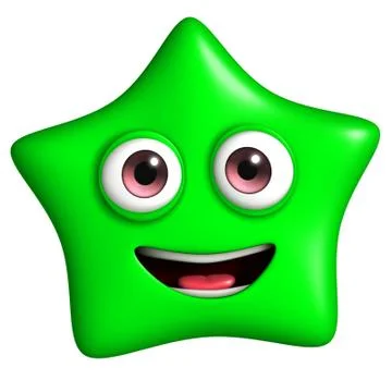 3d cartoon star Stock-Illustration