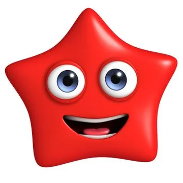 3d cartoon star Иллюстрация