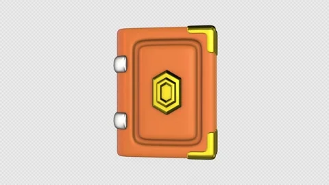 3D Cartoon Style Book Rotating on a Transparent Background. Magic Book. Loop. 4K Stock Footage 283622002