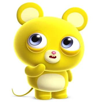 3d cartoon sweet mouse Stock Illustration