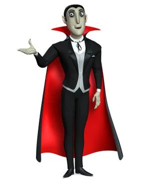 3d cartoon vampire 스톡 일러스트