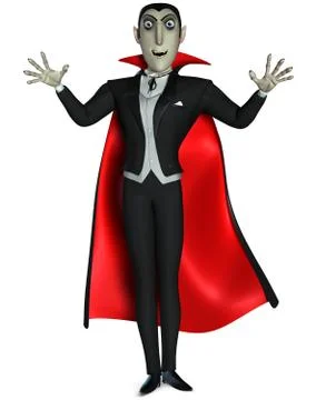 3d cartoon vampire Stock Illustration