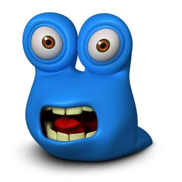 3d cartoon worm 스톡 일러스트