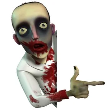 3d cartoon zombie Stock-Illustration