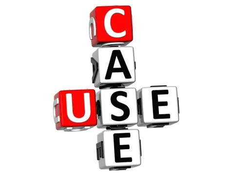 3d case use crossword Stock Illustration
