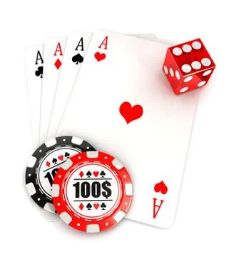 3d casino accessories Stock Illustration