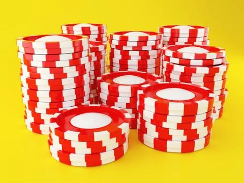 3d casino chips Stockillustratie