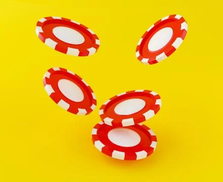3d casino chips Illustrazione stock
