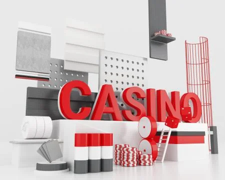 3d casino concept. Stockillustratie