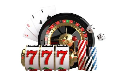 3D Casino Games Elements Illustration Stock Illustration