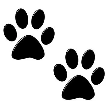 3D Cat Foot Prints Stock Illustration