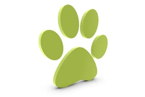 3d cat's paw Stock-Illustration