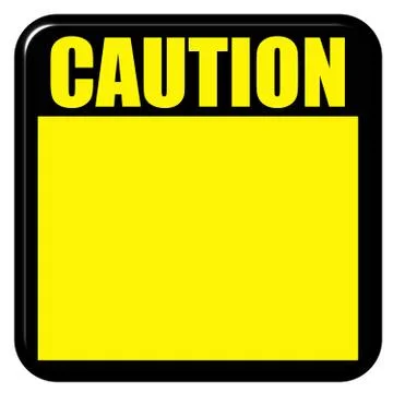 3D Caution Sign Stock Illustration