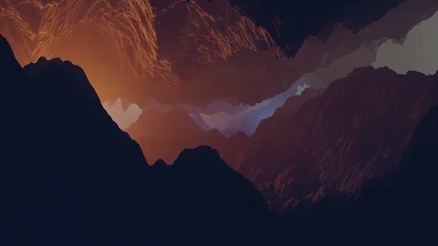 3d Caverns flythrough animation. Seamless loop. Stock Footage 128229156
