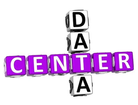 3d center data crossword Stock Illustration