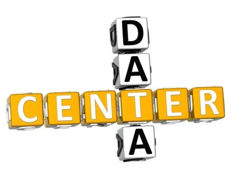 3d center data crossword Stock Illustration