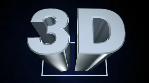 3D Center Screen on Blue Vidéo 605157