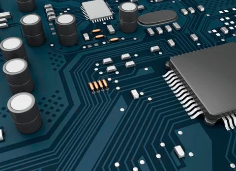 3d Central Computer Proccesors CPU. 스톡 일러스트