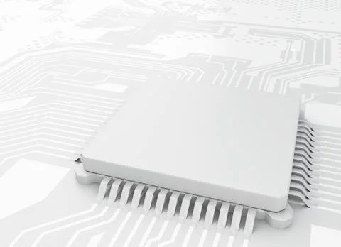 3d Central Computer Proccesors CPU. Illustrazione stock