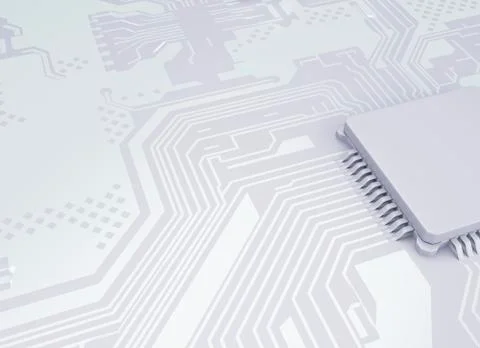 3d Central Computer Proccesors CPU. Illustrazione stock