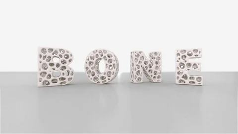 3D CG Animation of Bone Structure Letters Stock Footage 82177727