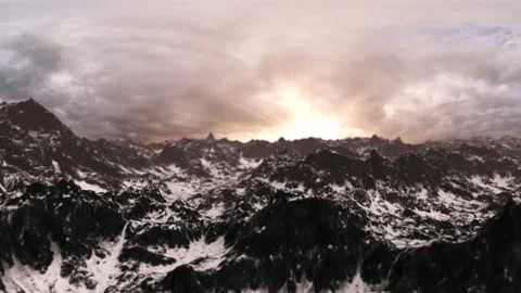 3D CG landscape mountains loop background animation Stock Footage 146587145