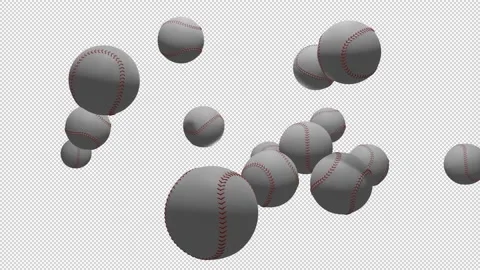 3D CG Many Ball Fall Alpha 動画素材 238978957