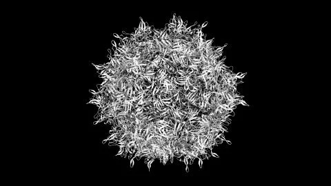 3D CG rendered image of Adeno-Associated Virus (AAV) Capsid Stock Illustration