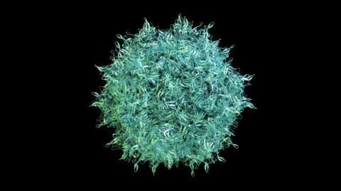 3D CG rendered image of Adeno-Associated Virus (AAV) Capsid Stock Illustration