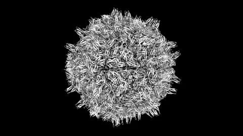 3D CG rendered image of Nodamura Virus (Nodaviridae) Capsid Stock Illustration