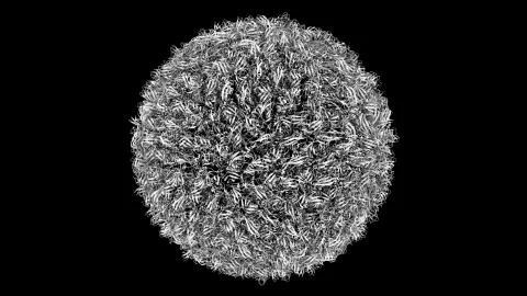 3D CG rendered image of scientifically accurate Zika Virus Envelope Stock Illustration