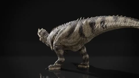 3D CGI animation of Ferocious dinosaur with sharp teeth Stock Footage 333464409