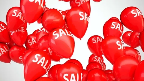3D CGI animation of red balloons with te... | Stock Video | Pond5