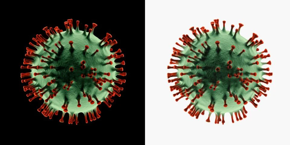 3D cgi digital render concept illustration of a covid-19 coronavirus Stock Illustration