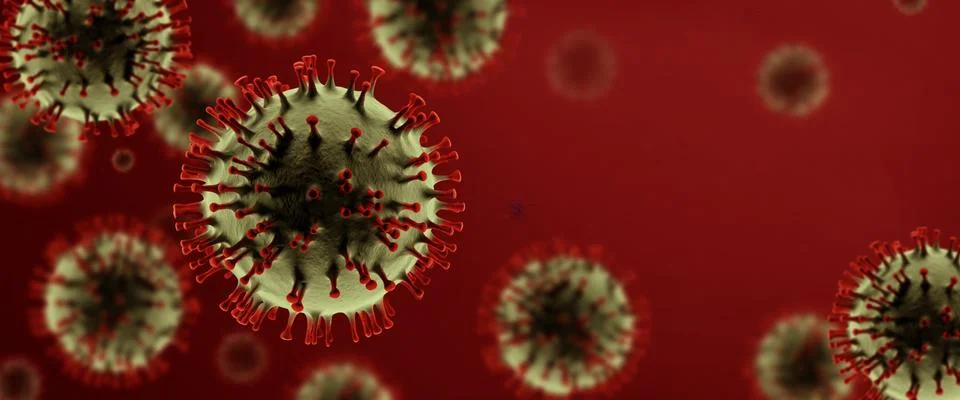 3D cgi digital render concept illustration of covid-19 coronavirus Stock Illustration