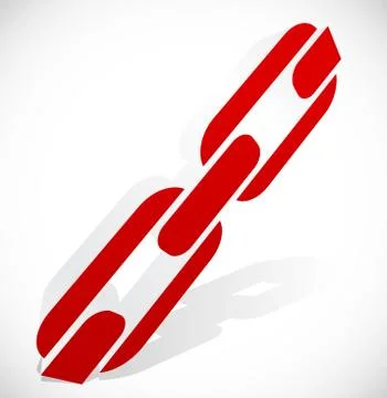 3d Chain link Icon With Repeatable Symbol Included Stock Illustration