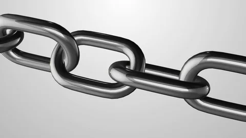 3d chain, symbol of union and connection concept. Video stock 127629964