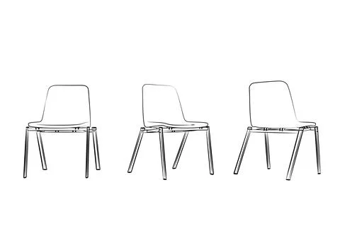 3d chair Illustrazione stock