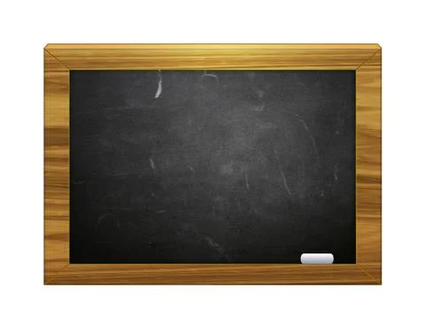 3d chalkboard with chalk Ilustração Stock