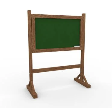 3d chalkboard Stock Illustration