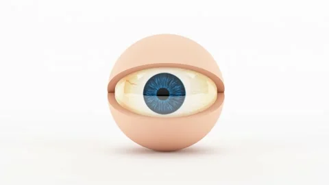 3D character eye - blinking Stock-Footage 133530161