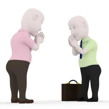 3d character man. Illustrazione stock